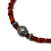 Antique White Hearts Bracelet - Dead Stock 金赤血赤 mix / Swastika